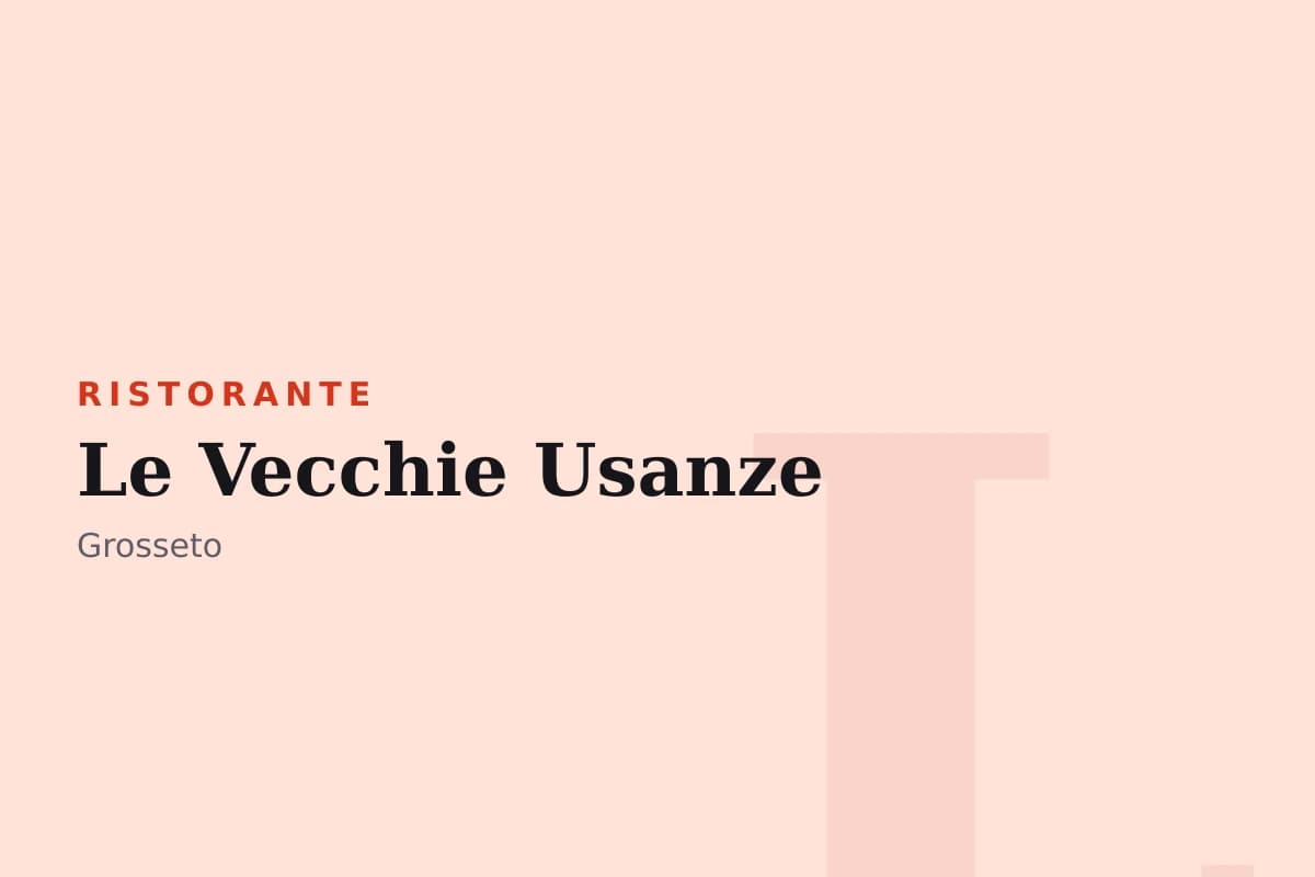 Sala di Le Vecchie Usanze