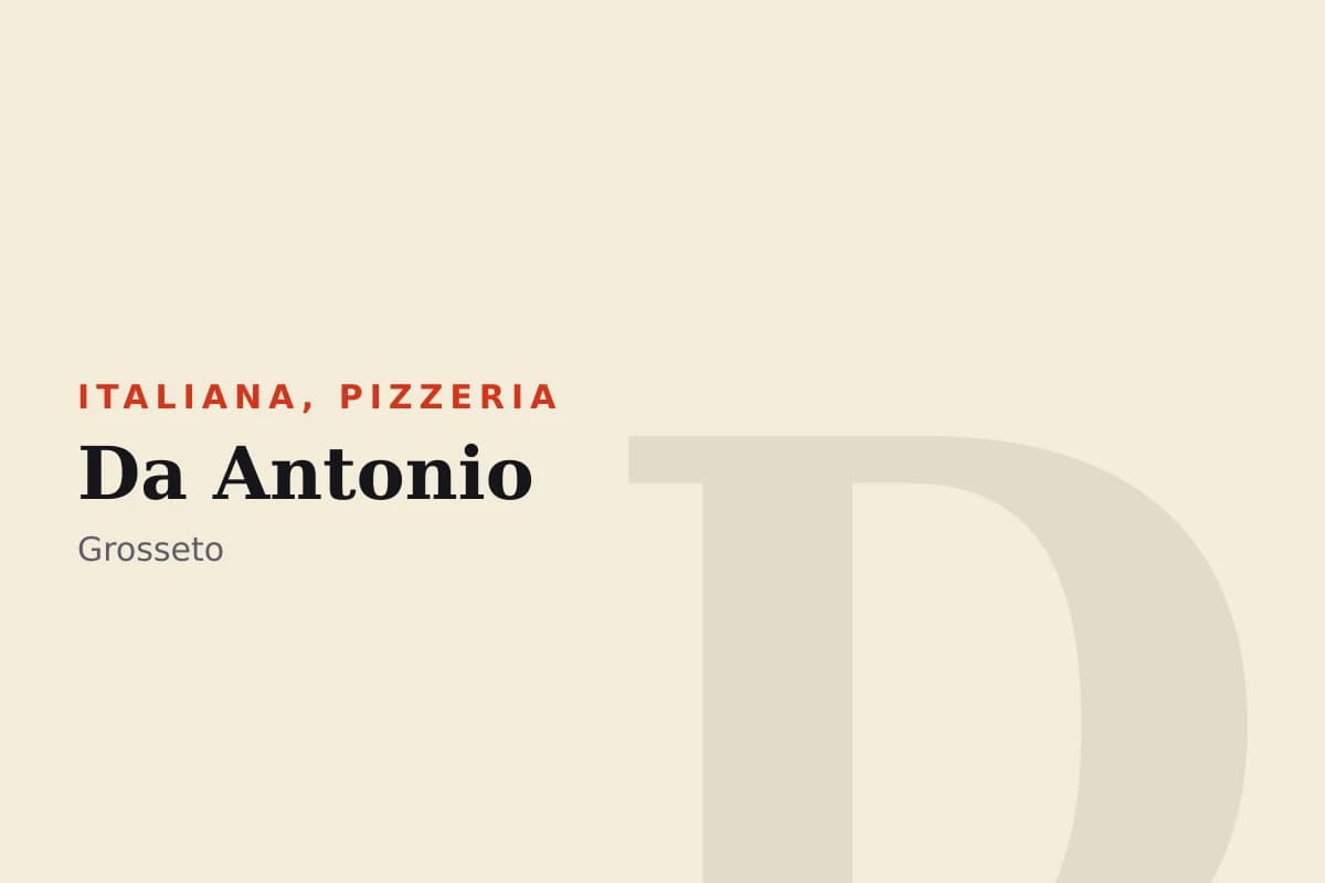 Sala di Da Antonio