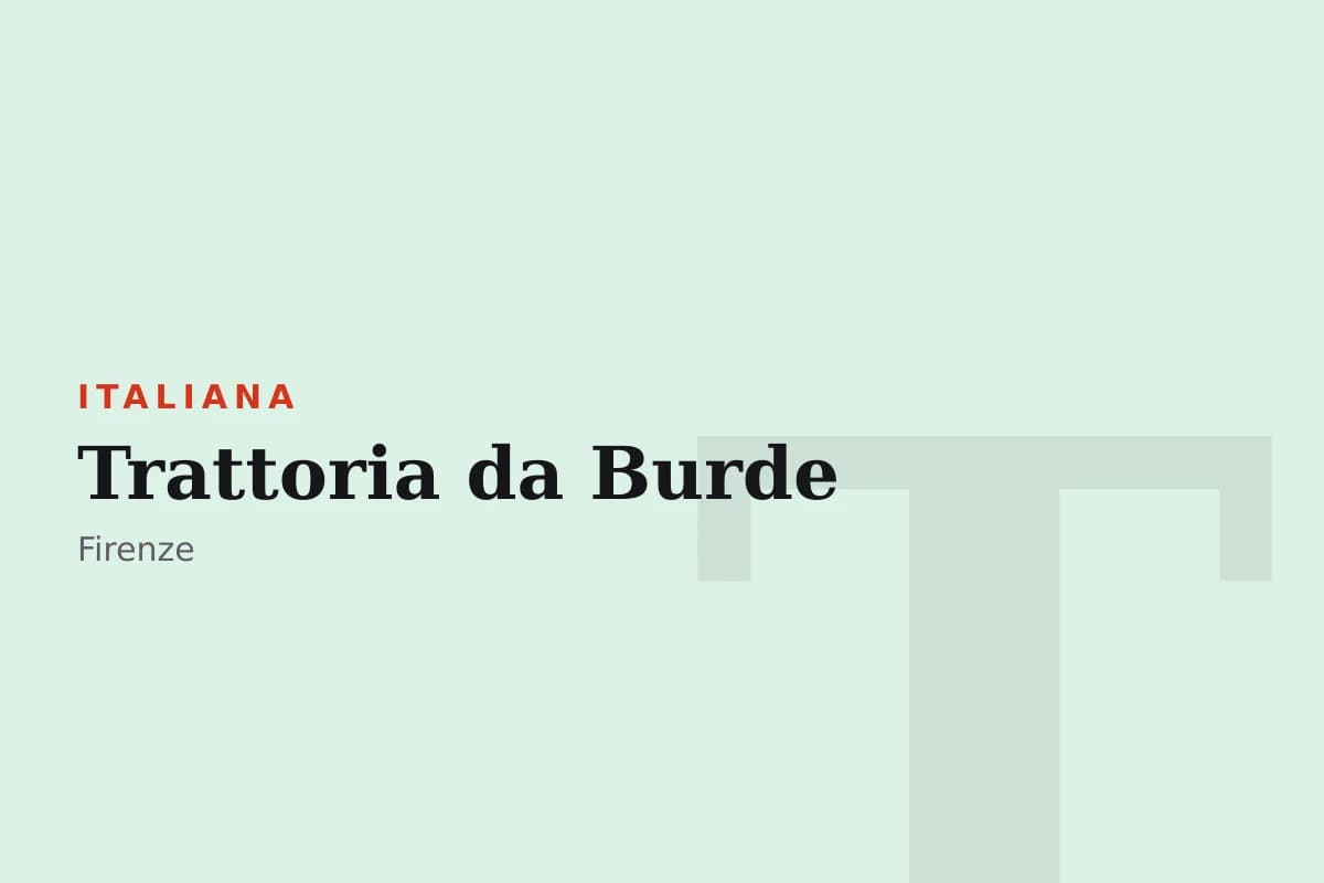 Sala di Trattoria da Burde