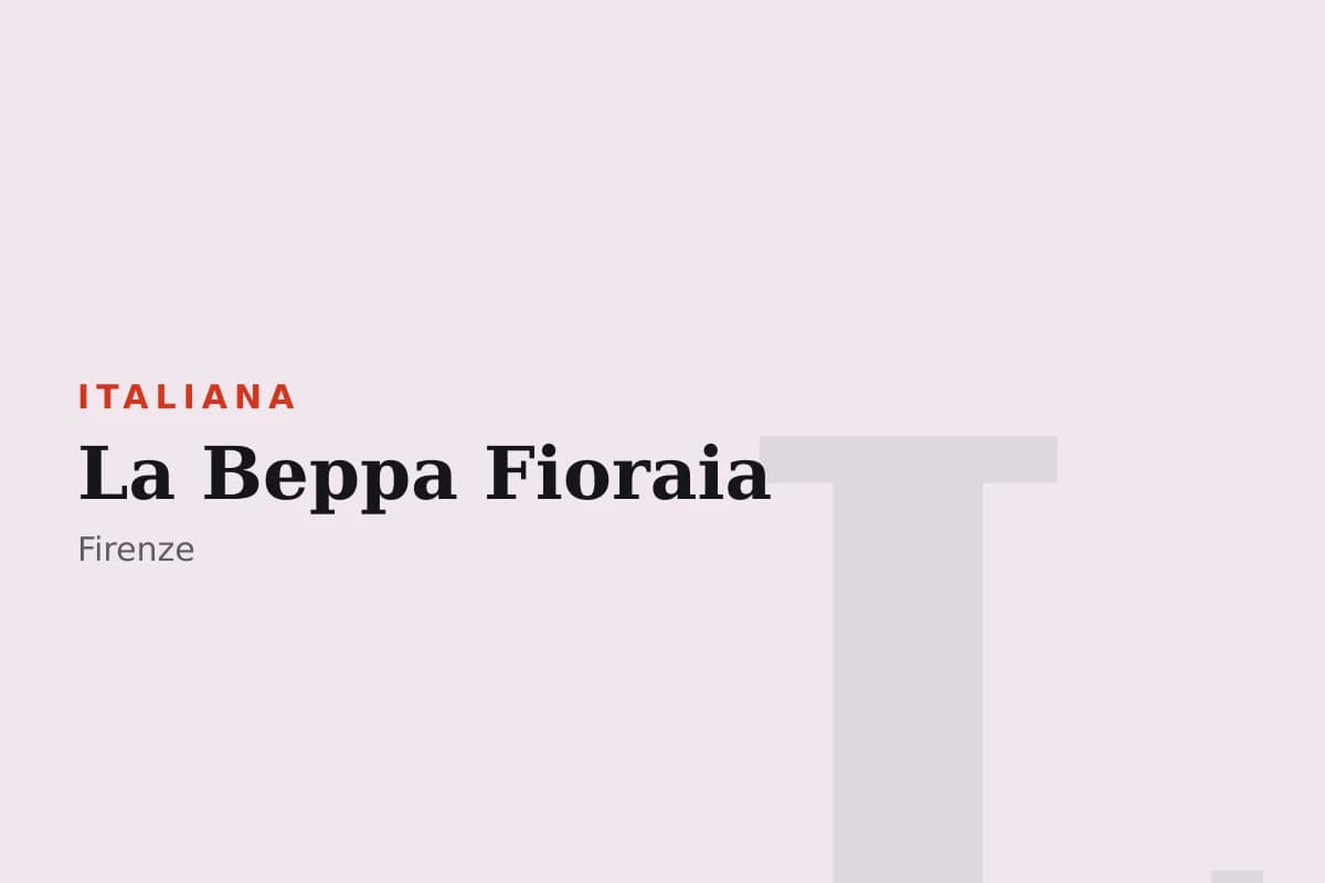 Sala di La Beppa Fioraia