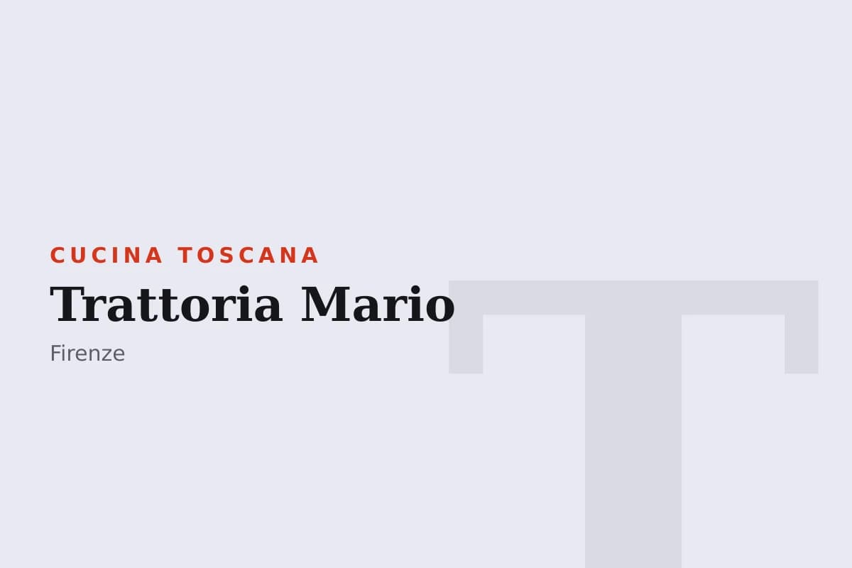 Sala di Trattoria Mario