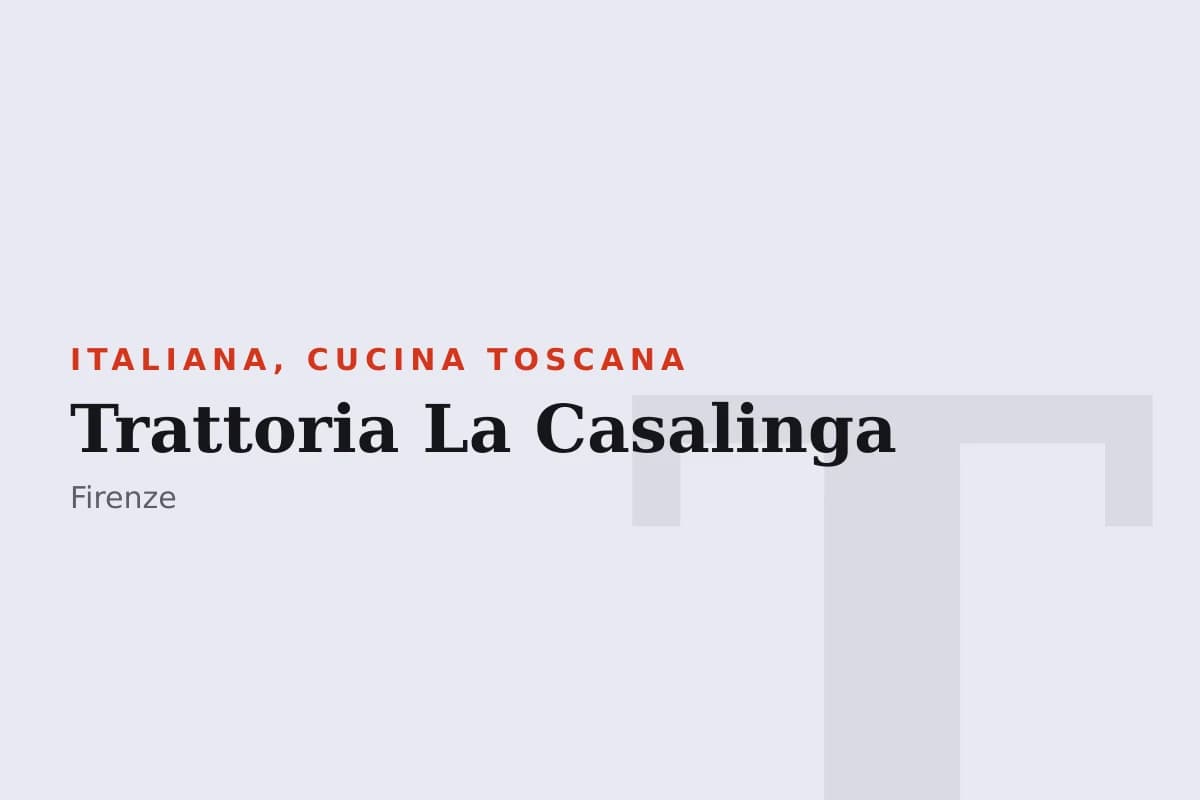 Sala di Trattoria La Casalinga