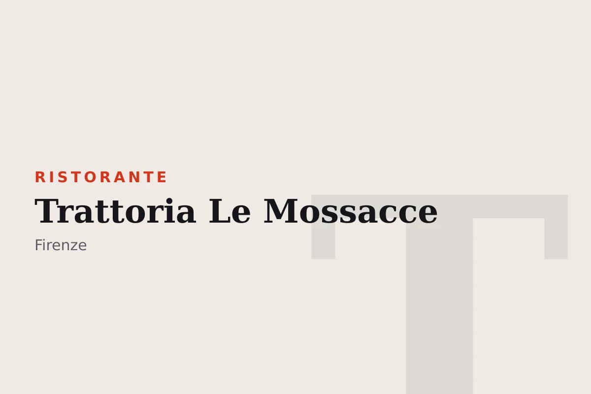 Sala di Trattoria Le Mossacce