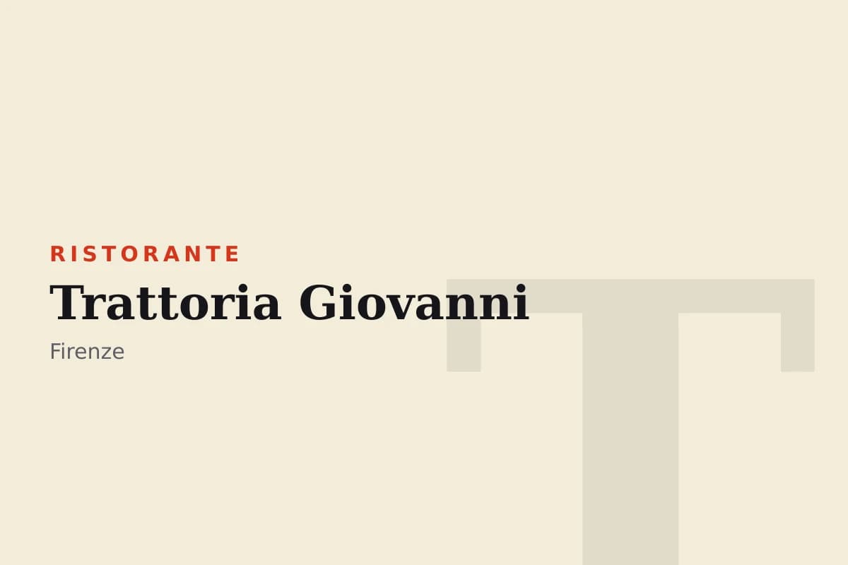 Sala di Trattoria Giovanni