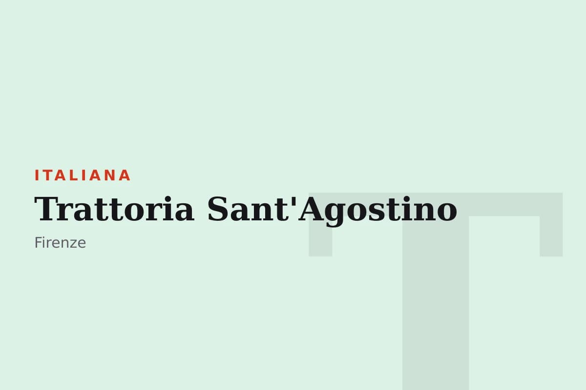 Sala di Trattoria Sant'Agostino