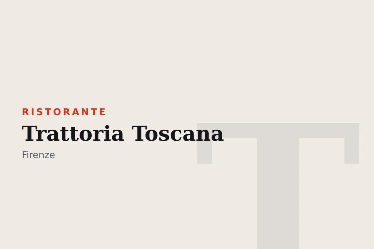 Sala di Trattoria Toscana