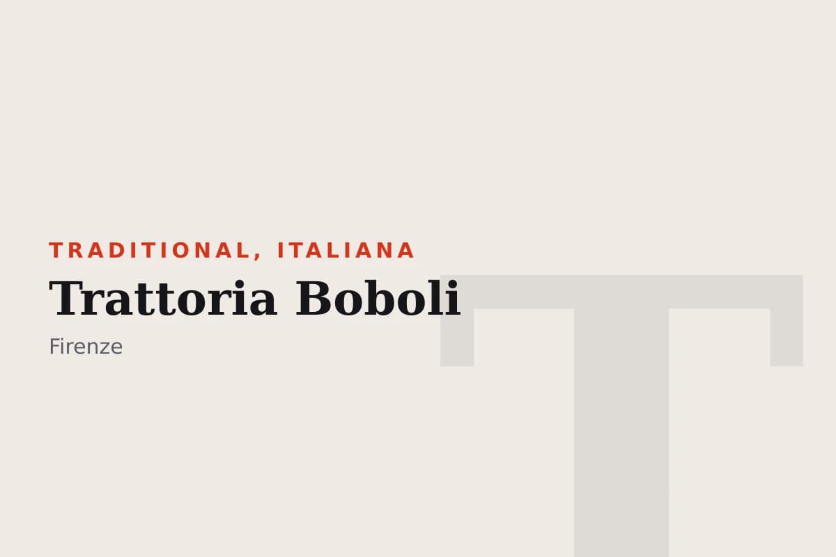 Sala di Trattoria Boboli