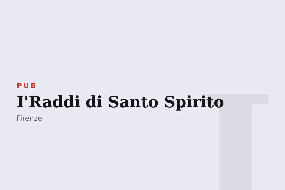 Sala di I'Raddi di Santo Spirito