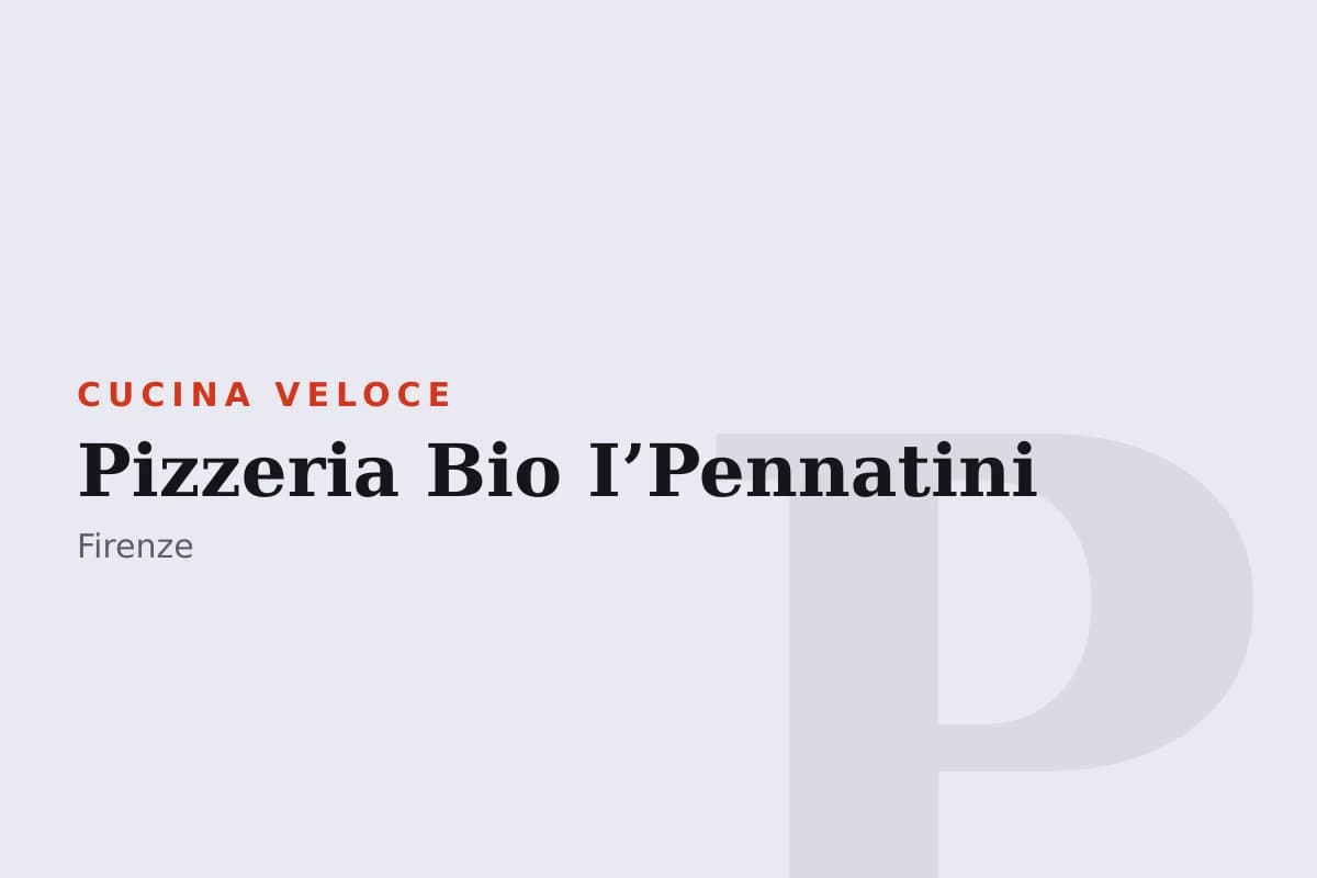 Sala di Pizzeria Bio I’Pennatini