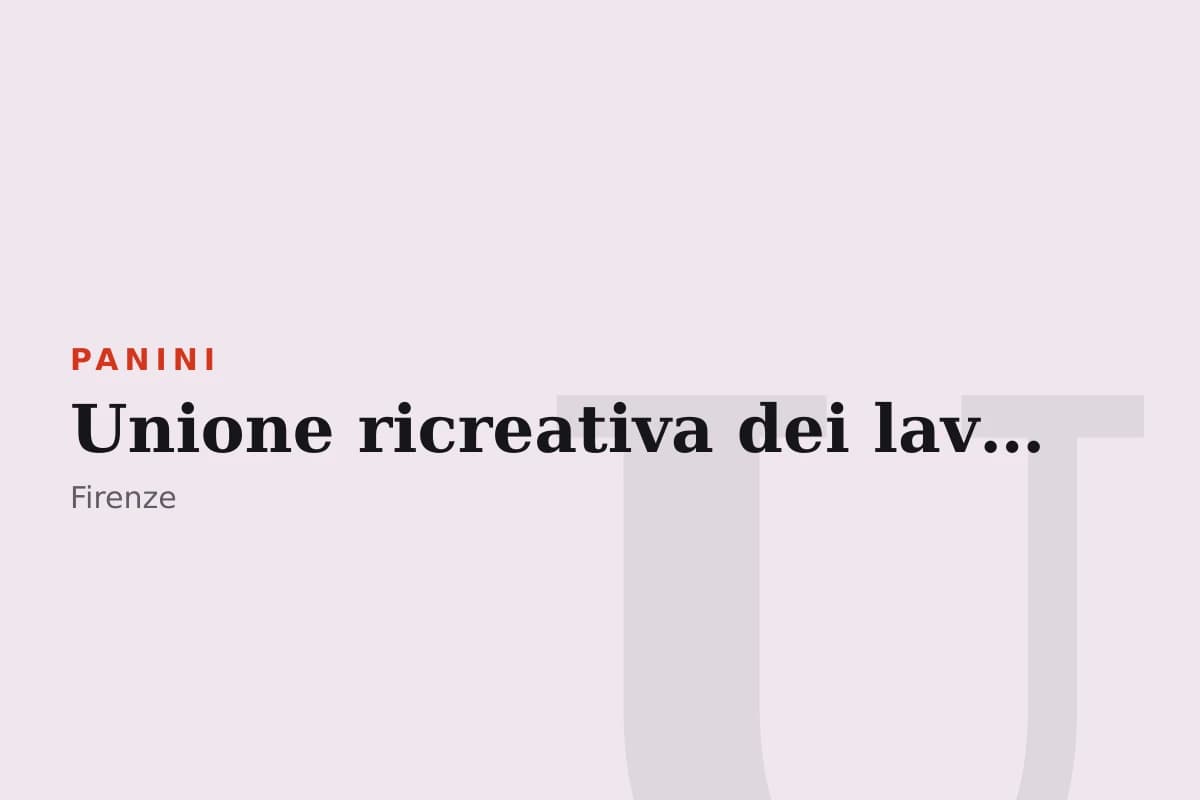 Sala di Unione ricreativa dei lavoratori di San Niccolò