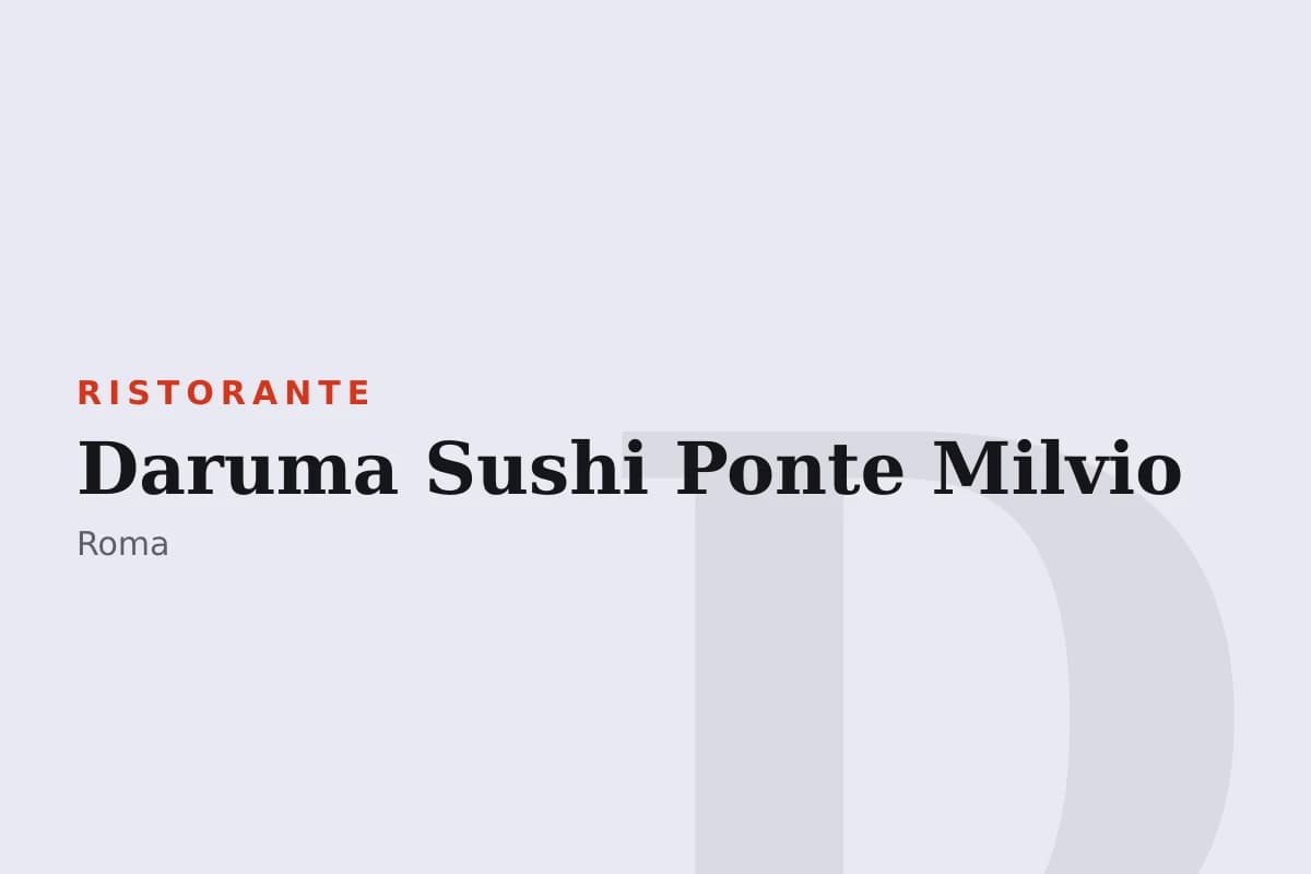 Sala di Daruma Sushi Ponte Milvio