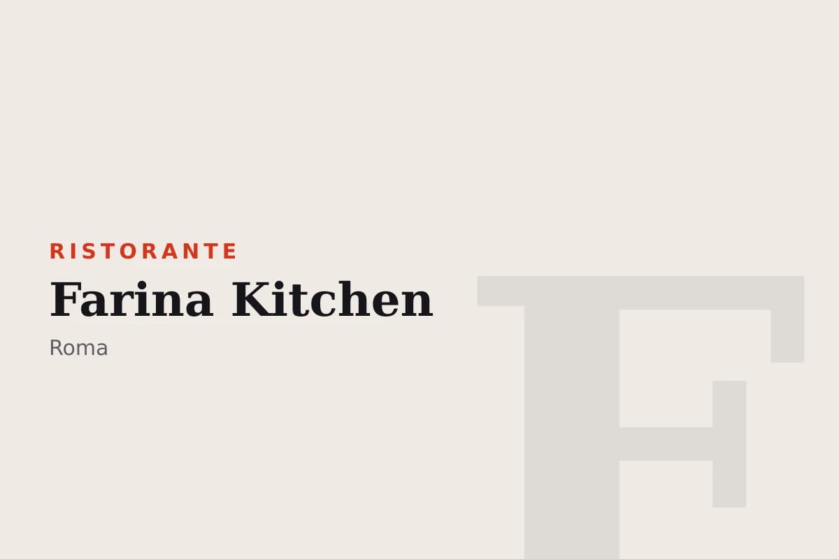 Sala di Farina Kitchen