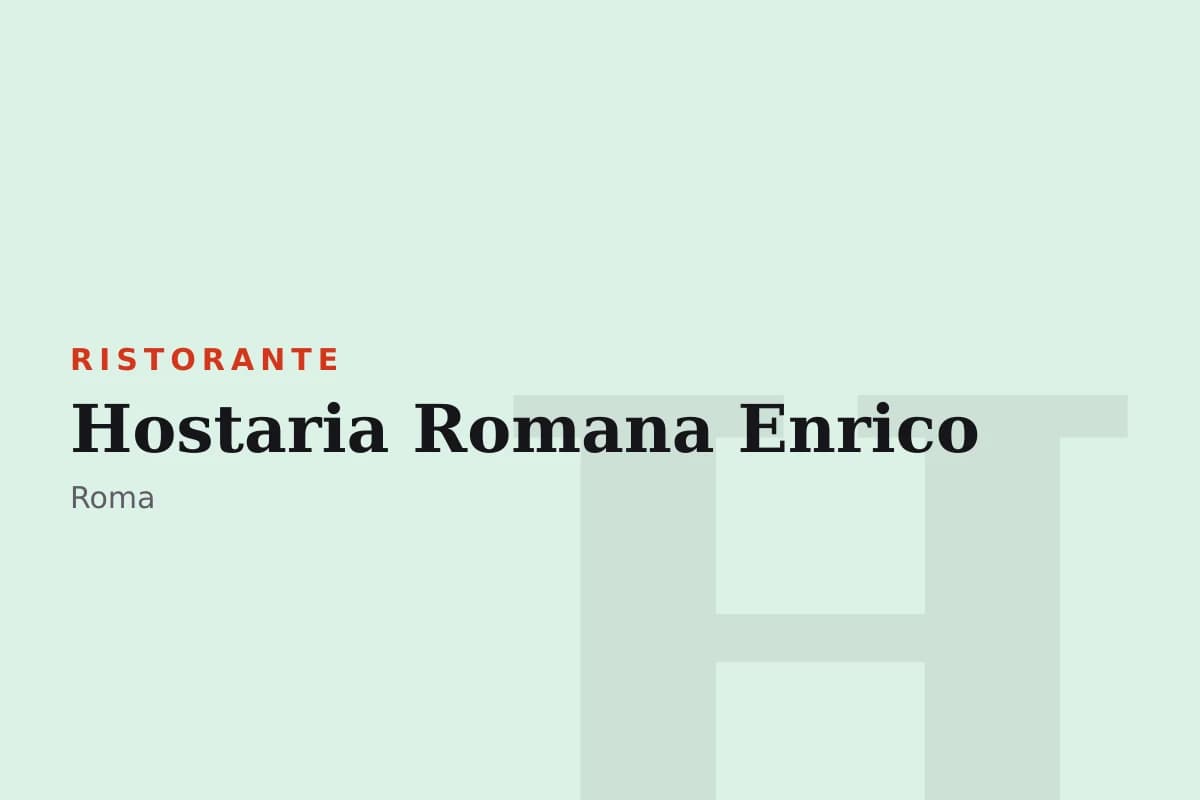 Sala di Hostaria Romana Enrico