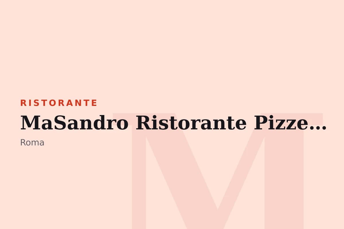 Sala di MaSandro Ristorante Pizzeria