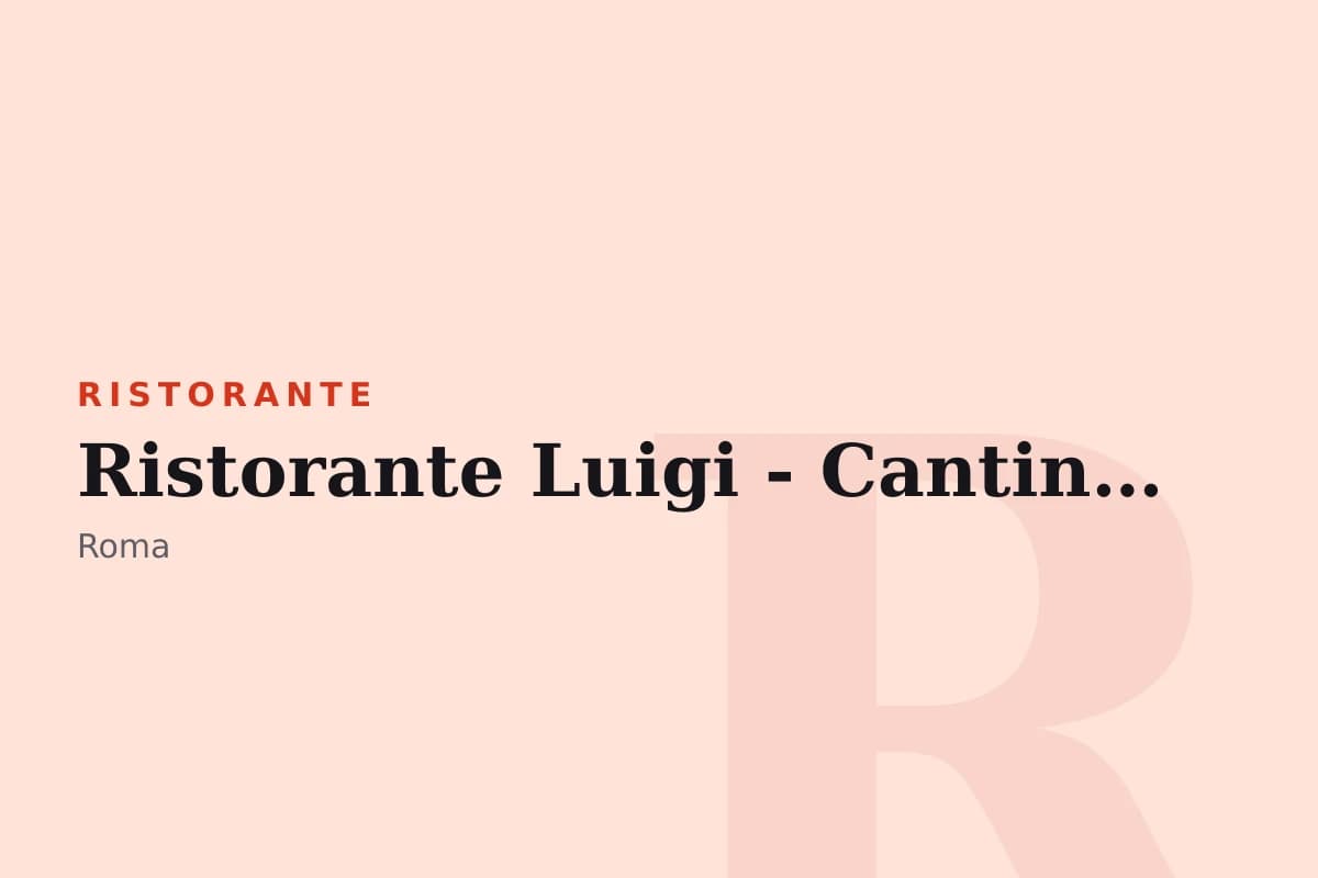 Sala di Ristorante Luigi - Cantina e Cucina