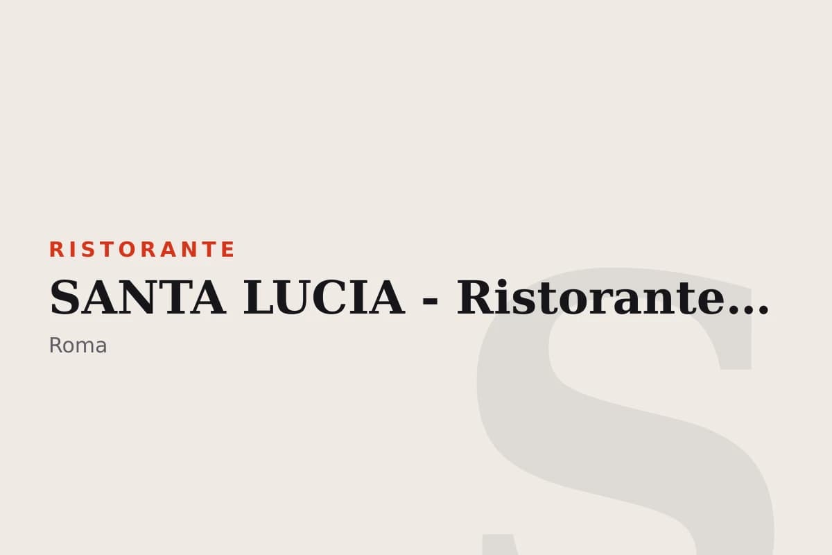 Sala di SANTA LUCIA - Ristorante / Cocktail bar