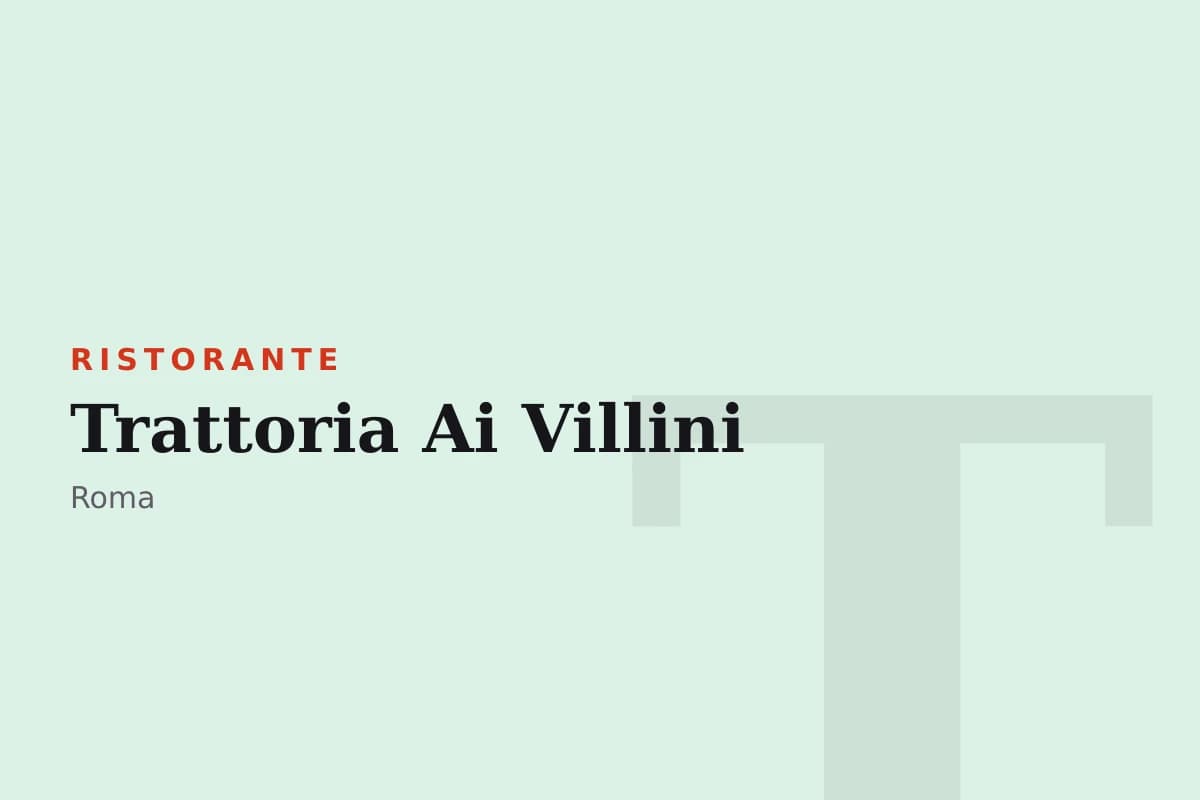 Sala di Trattoria Ai Villini