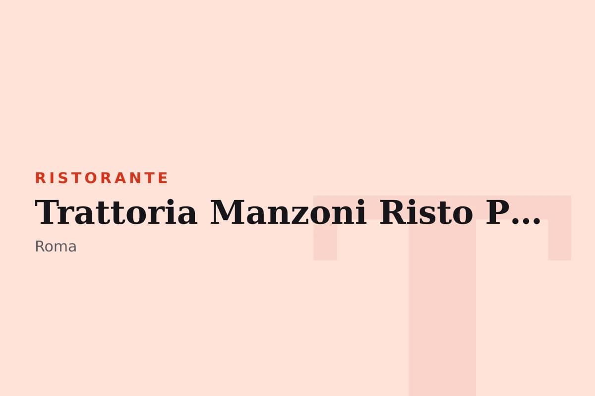 Sala di Trattoria Manzoni Risto Pub