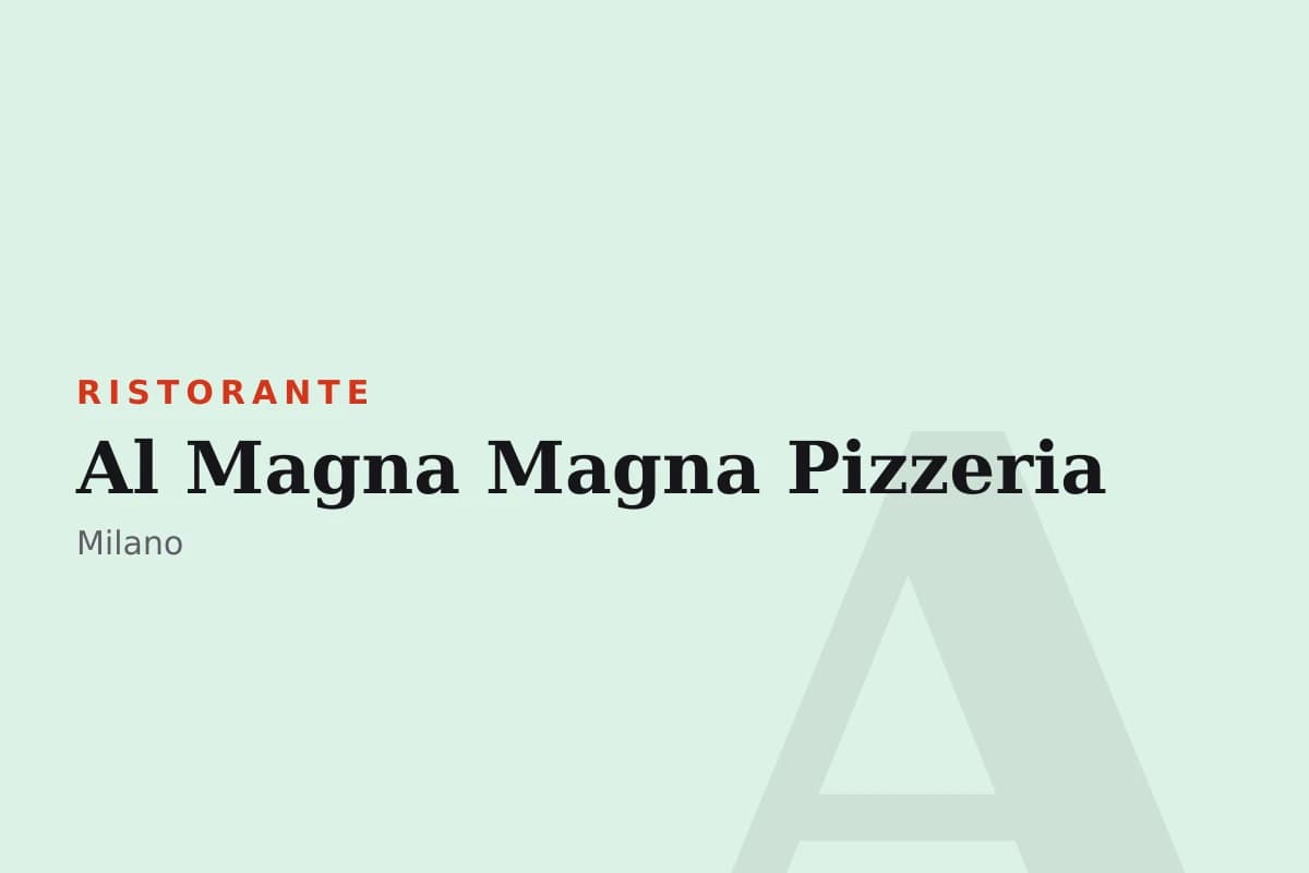 Sala di Al Magna Magna Pizzeria