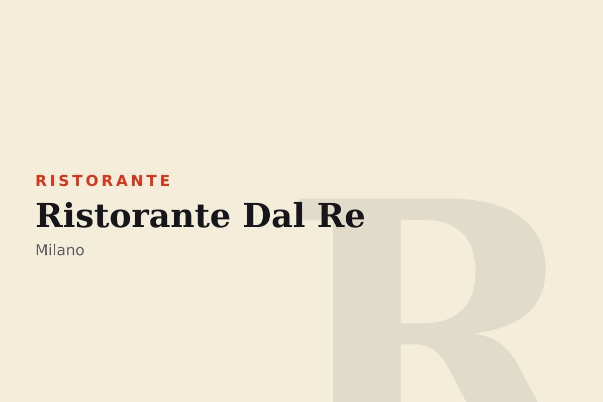 Sala di Ristorante Dal Re