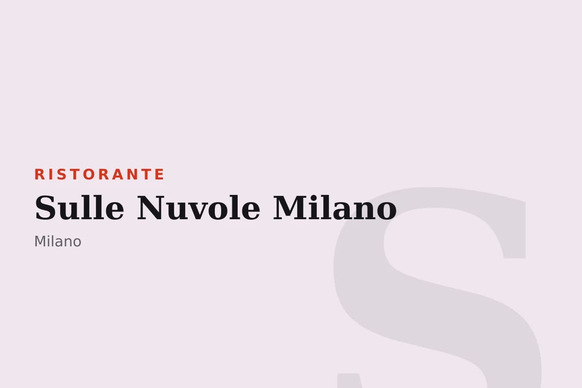 Sala di Sulle Nuvole Milano