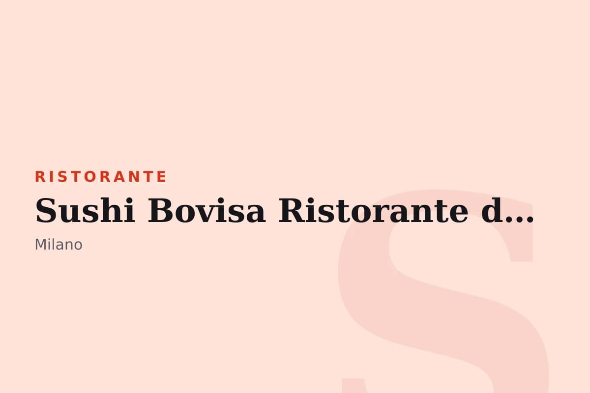 Sala di Sushi Bovisa Ristorante da Emma cucina italiana sushi fusion