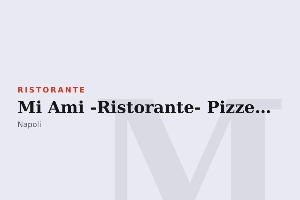 Sala di Mi Ami -Ristorante- Pizzeria - Rosticceria - Trattoria