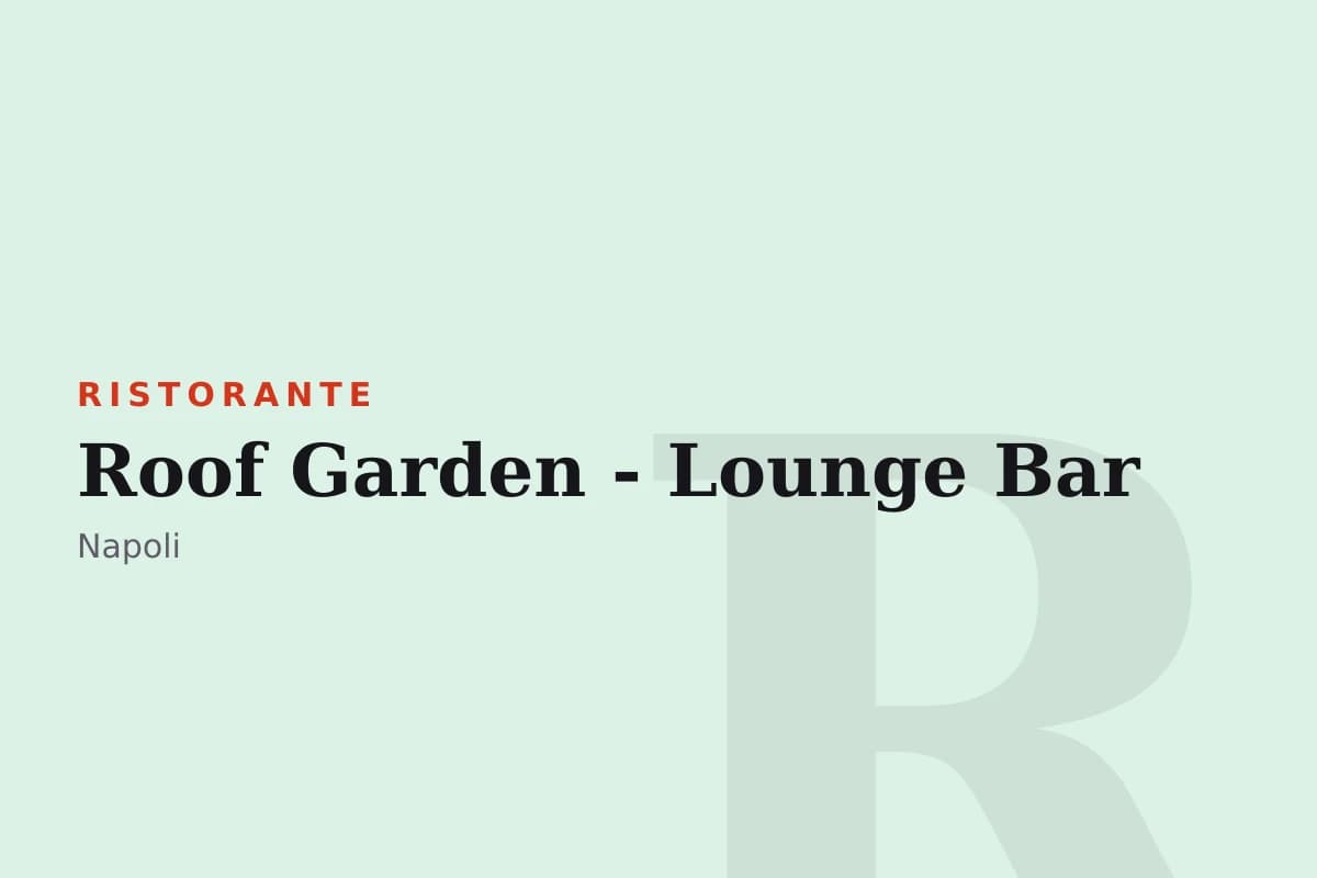 Sala di Roof Garden - Lounge Bar