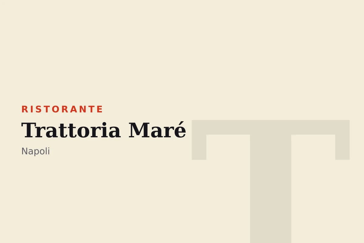 Sala di Trattoria Maré