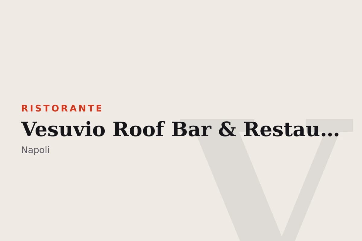 Sala di Vesuvio Roof Bar & Restaurant