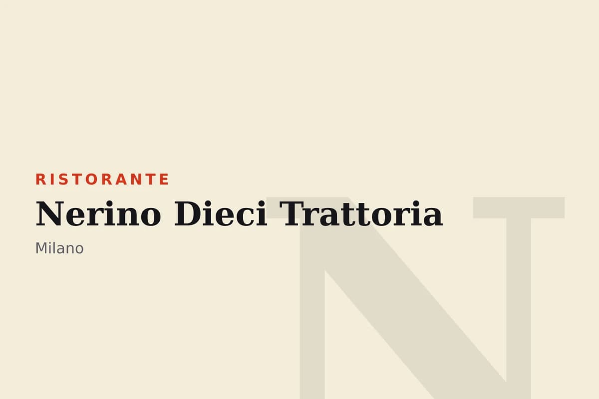 Sala di Nerino Dieci Trattoria