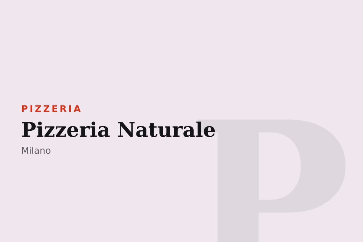 Sala di Pizzeria Naturale