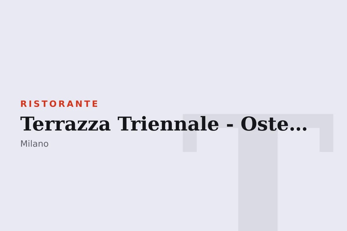 Sala di Terrazza Triennale - Osteria con vista