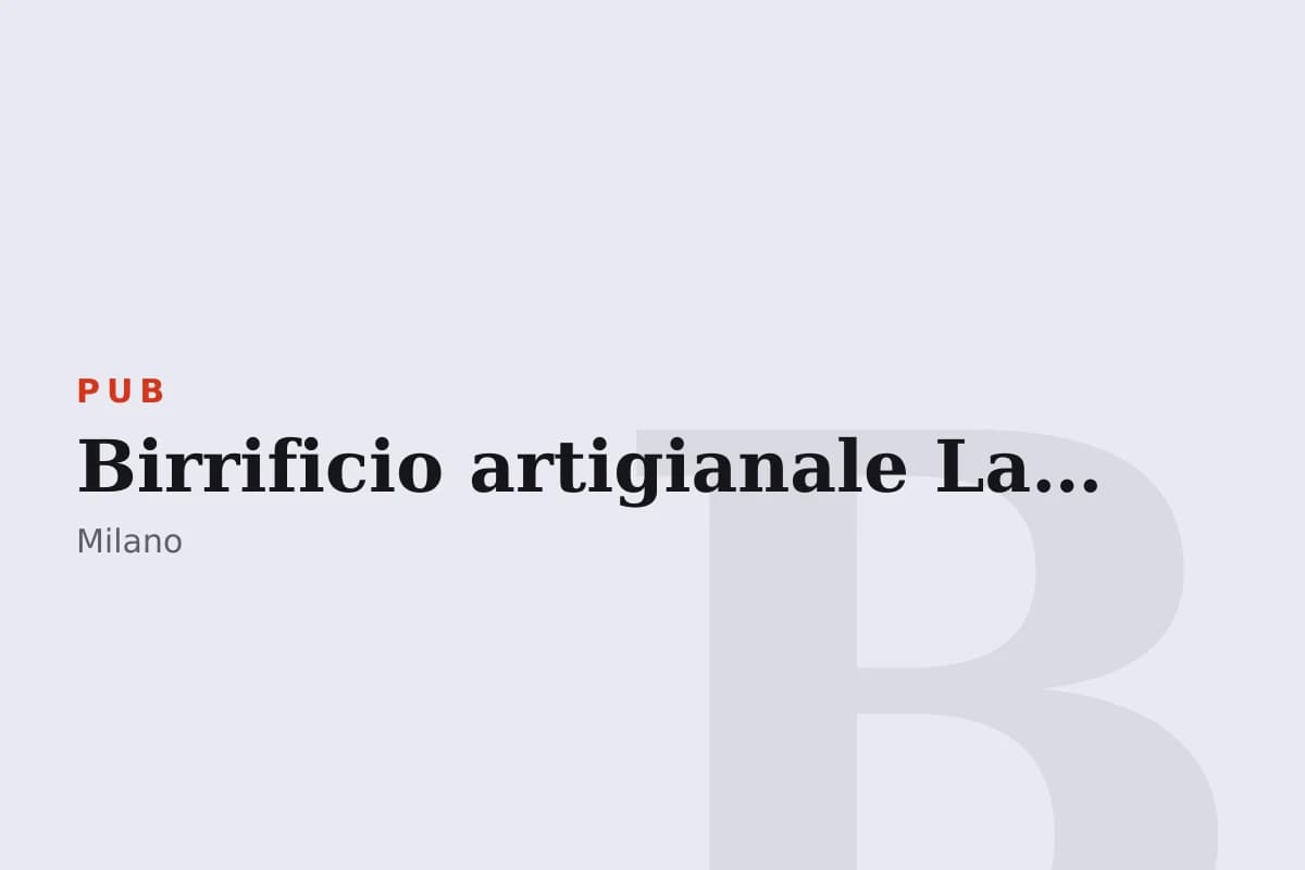 Sala di Birrificio artigianale La Buttiga