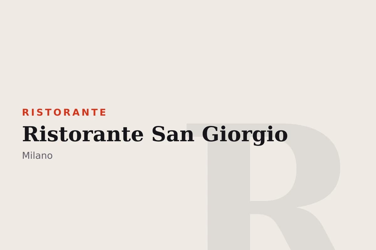 Sala di Ristorante San Giorgio