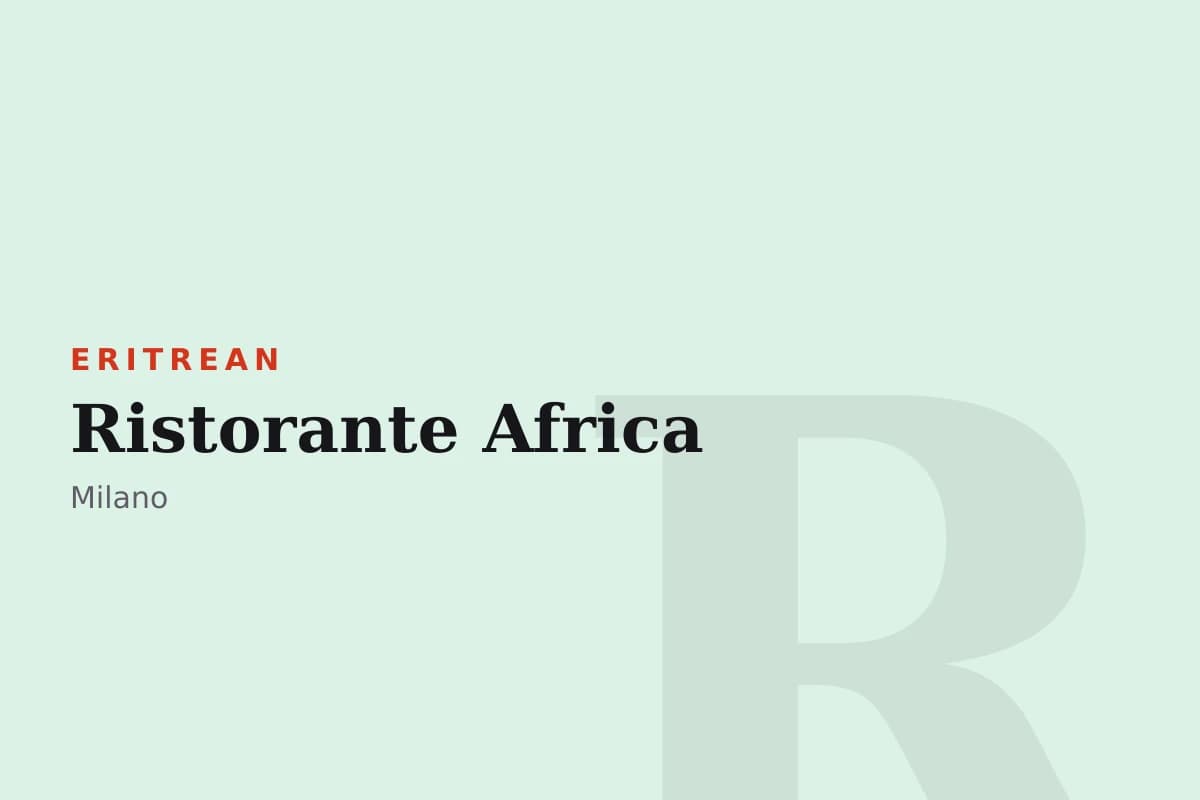 Sala di Ristorante Africa