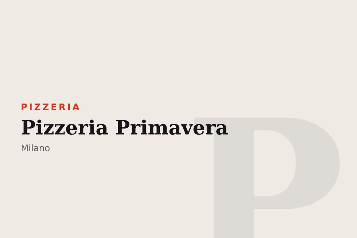 Sala di Pizzeria Primavera