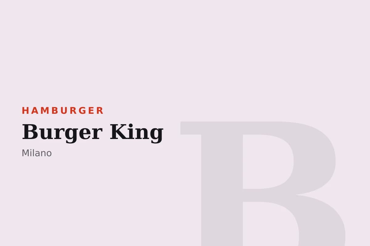 Sala di Burger King