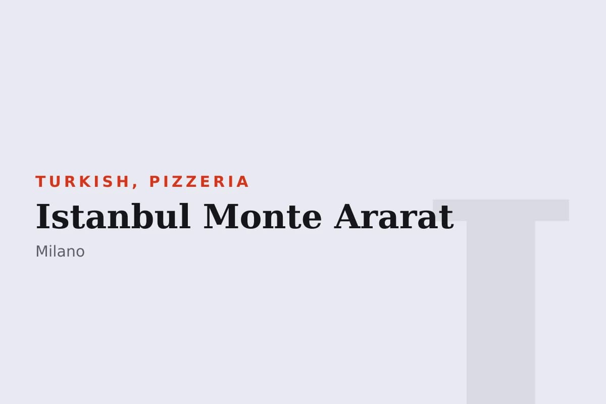 Sala di Istanbul Monte Ararat