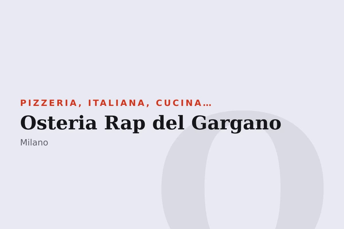 Sala di Osteria Rap del Gargano
