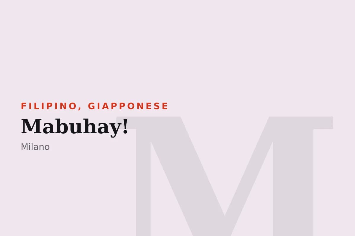 Sala di Mabuhay!
