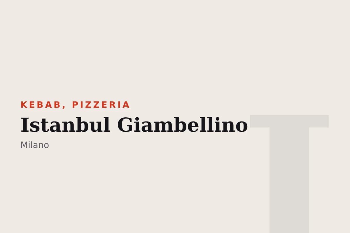 Sala di Istanbul Giambellino