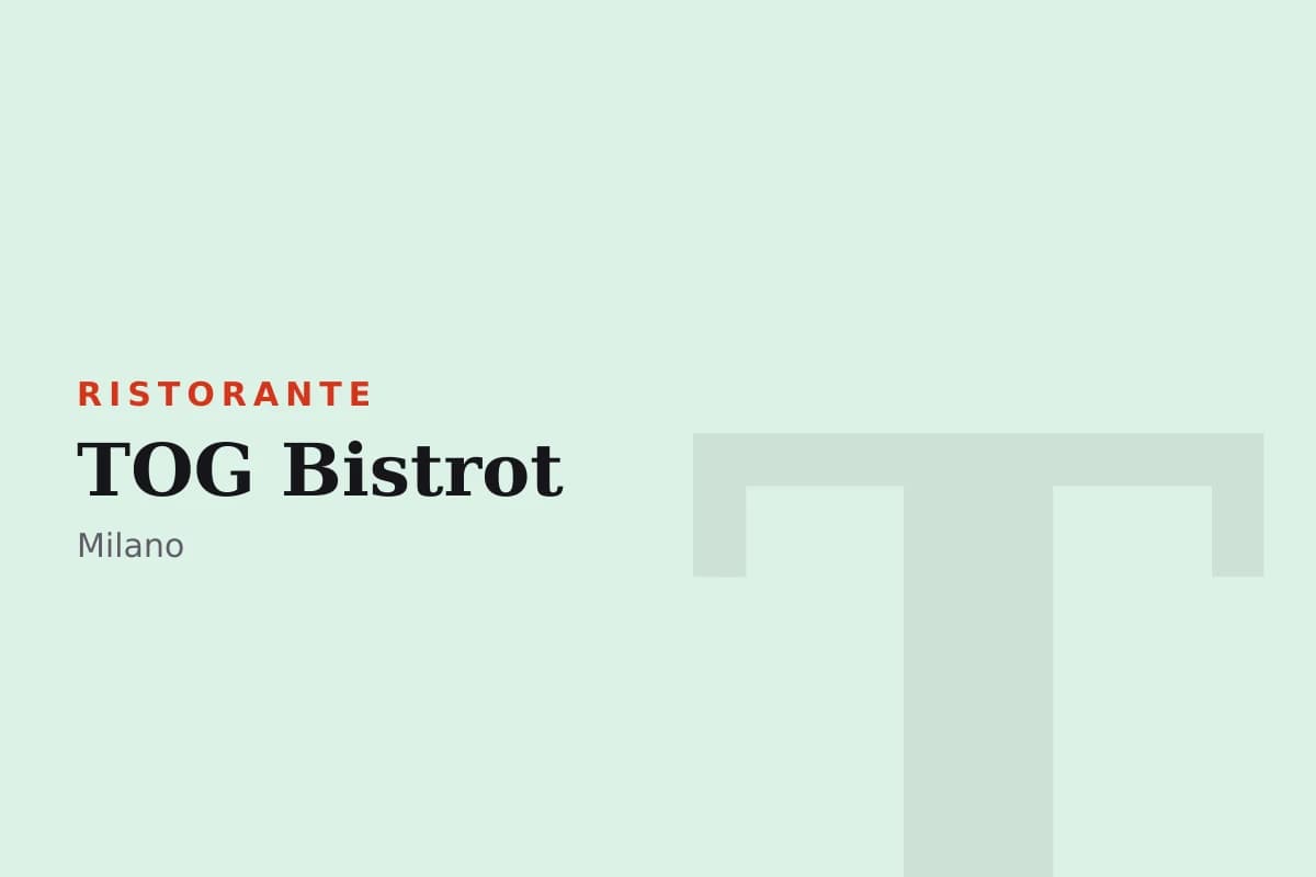 Sala di TOG Bistrot
