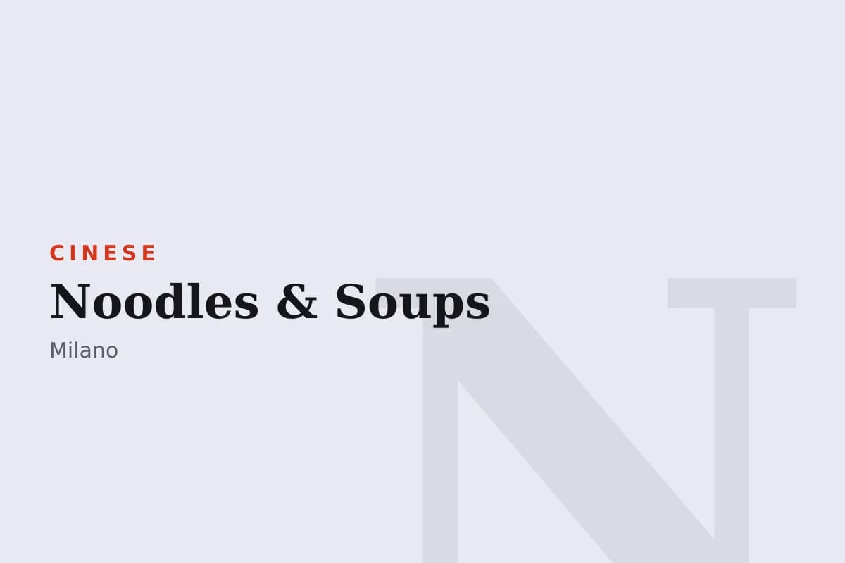 Sala di Noodles & Soups