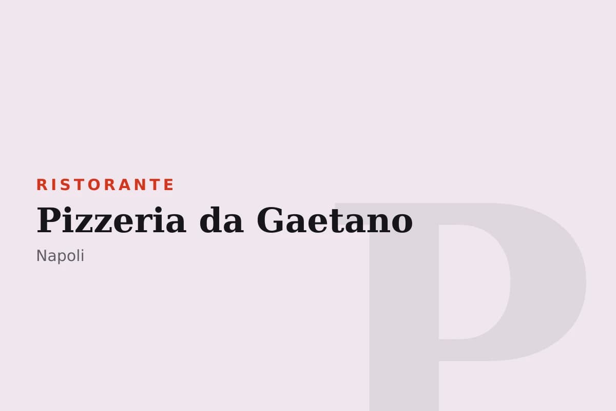 Sala di Pizzeria da Gaetano