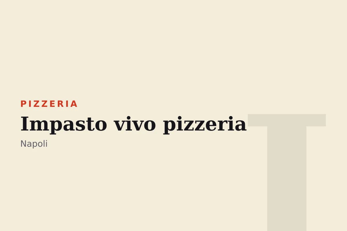 Sala di Impasto vivo pizzeria