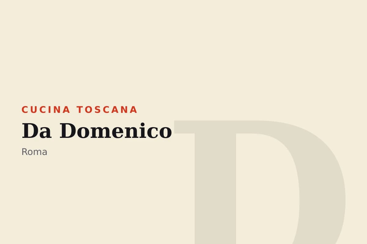 Sala di Da Domenico