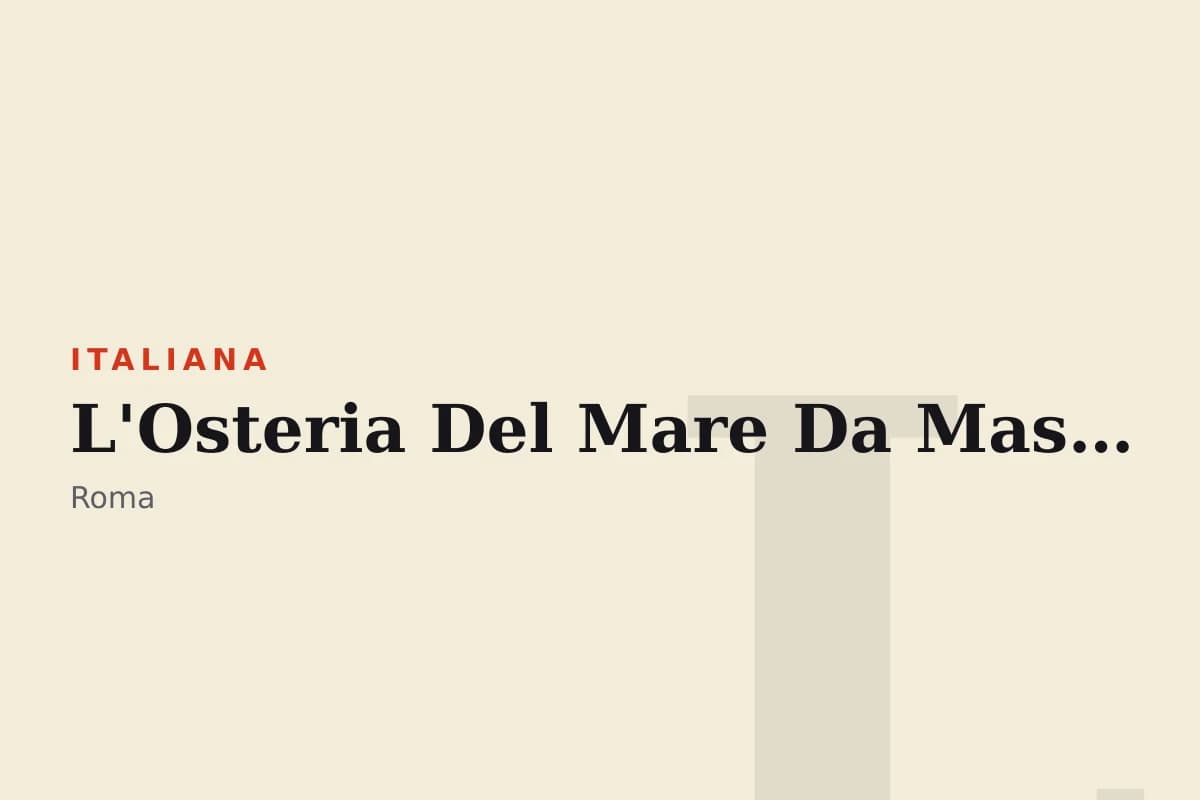 Sala di L'Osteria Del Mare Da Masticabrodo