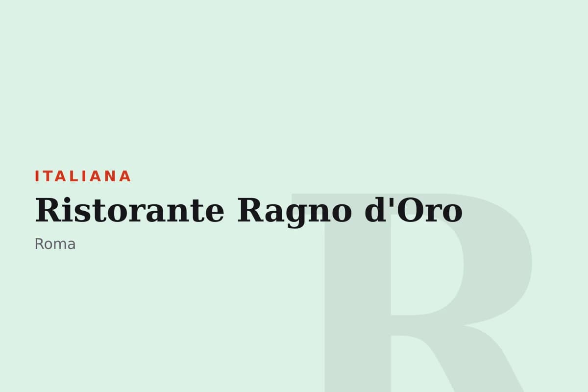 Sala di Ristorante Ragno d'Oro