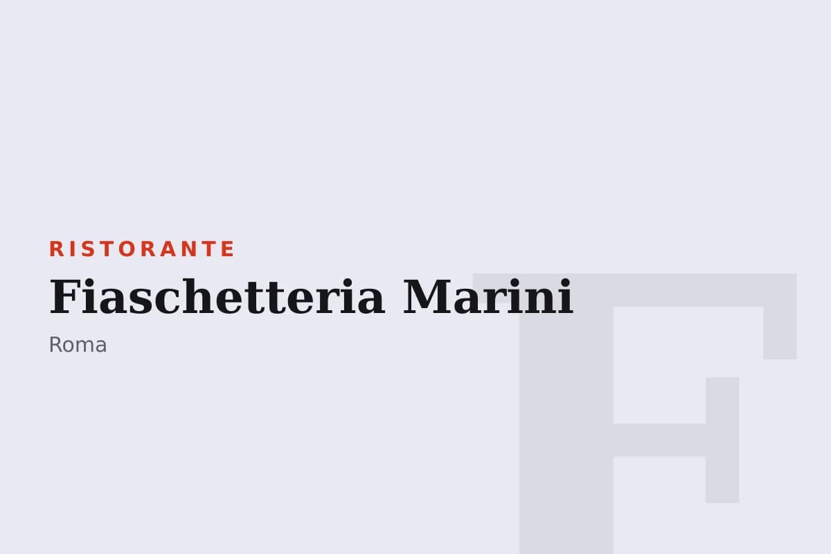 Sala di Fiaschetteria Marini